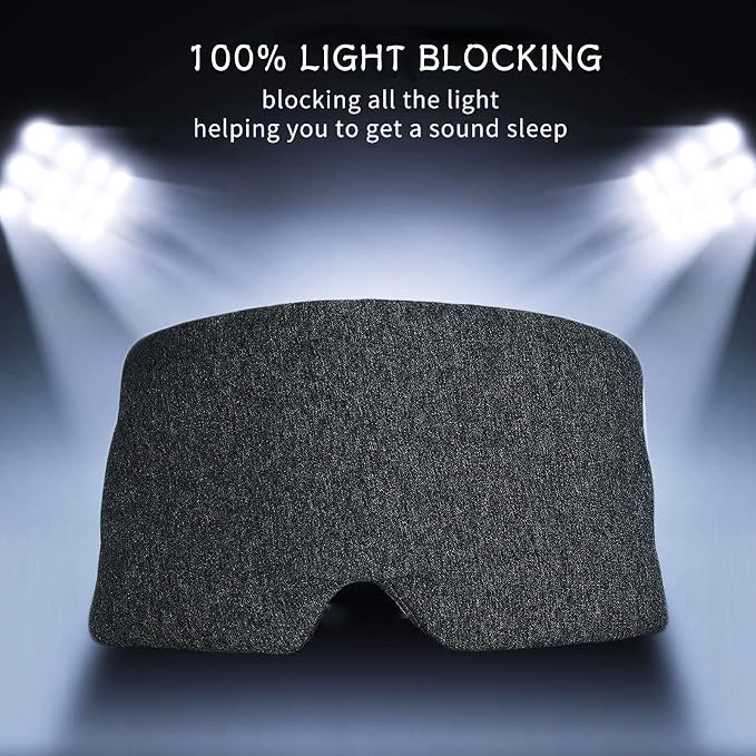 SUWEISHI 2 Pack 100% Cotton Ultra Soft Sleep Mask, Zero Pressure Natural Smooth - Image 4