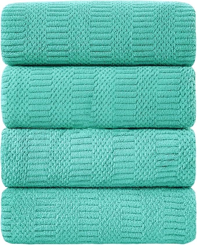 Ycosy 4 Pack Extra Large Microfiber Bath Towels Set, 35x70 inches, Less Lint by Ycosy