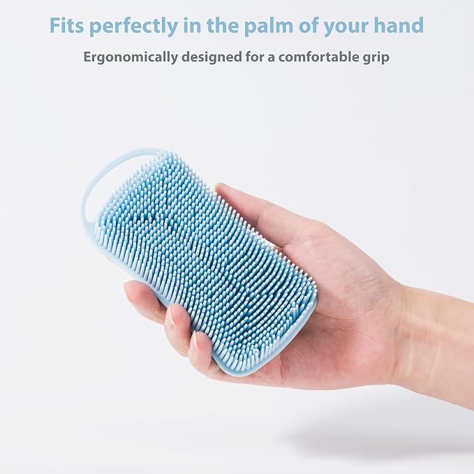 2 PC Silicone Body Scrubber, 2 in 1 Exfoliating Shower Bath Scrubber, Soft - Image 6