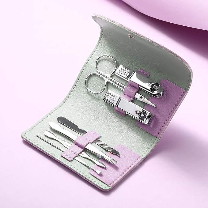 12 Set Manicure Set Bulk Mini Manicure Nail Clipper Kit 7 in 1 Stainless Steel - Image 4