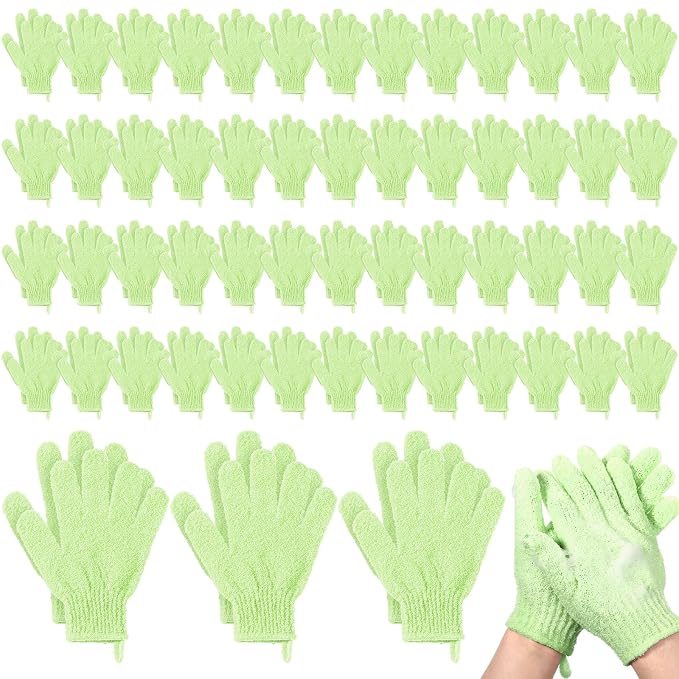 Didaey 104 Pcs Exfoliating Glove Bulk Shower Gloves by Didaey