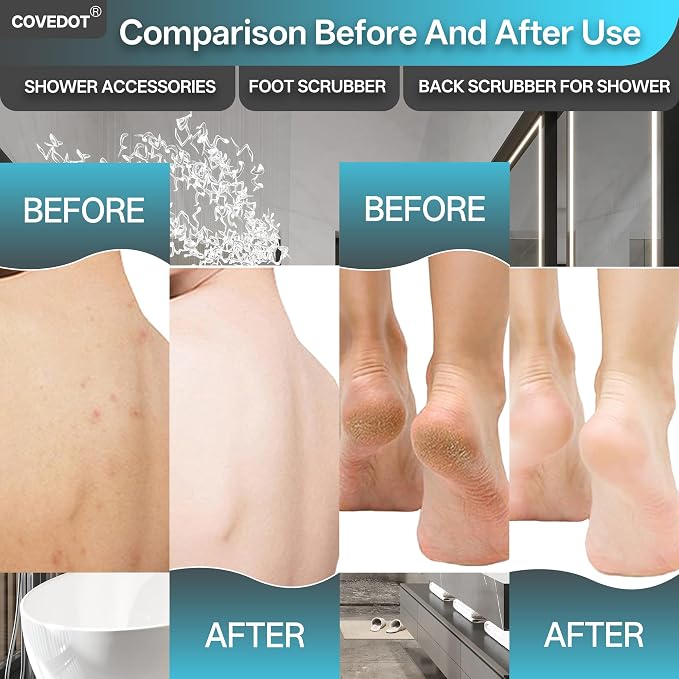 Dual-Sided Silicone Shower Foot Scrubber Mat – Foot Scrubber in Shower - Image 2