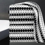 4 Piece Bath Towel Black Oversized Bath Sheet 35"x70" Bathroom Towel Extra by MAGGEA