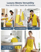 LANE LINEN 18 Pc Luxury Bath Towels Set – Ultra Soft 100% Mercerized Cotton - Image 5