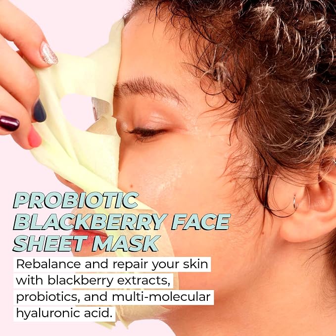 Vitamasques Probiotic Blackberry Face Sheet Mask 7 Pack - Image 2