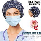 2 Pack Satin Lined Bouffant Scrub Caps - Image 7