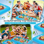 Leitee 4 Pcs Inflatable Ice Serving Bars Buffet Serving Tray Drink Cooler - Image 3