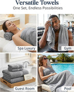 LANE LINEN Luxury 24 PCs Bath Towels Set - Image 8