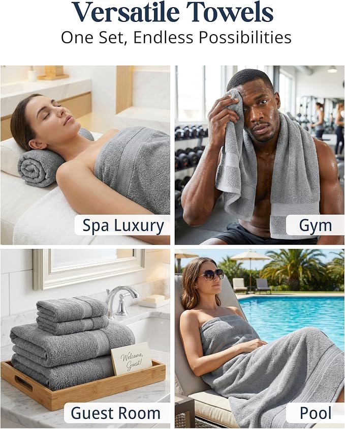 LANE LINEN Luxury 24 PCs Bath Towels Set - Image 8