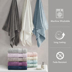 Madison Park Turkish Bath Towel Set 100% Cotton Bath Towel 600GSM Oversized - Image 6