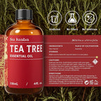 SU JUABA 4 Fl Oz Tea Tree Essential Oil, 100% Natural Aromatherapy Oil - Image 6