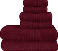 BOUTIQUO 6 Pack Cotton Towel Set, Contains 2 Bath Towels 28x55 inch, 2 Hand by BOUTIQUO