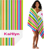 JML Custom Beach Towel with Name, Personalized Microfiber Beach Towel with Name - Image 2