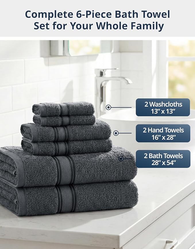 LANE LINEN Luxury Bath Towels Set - Image 4
