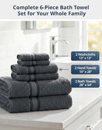LANE LINEN Luxury Bath Towels Set - Image 4