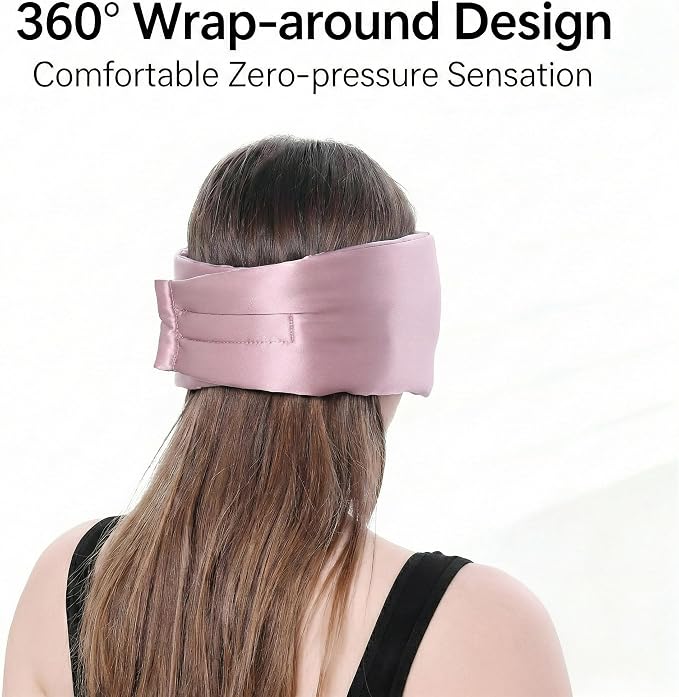 100% Mulberry Silk Sleep Mask for Women & Men – 22 Momme 6A Grade, 3D Contoured - Image 4