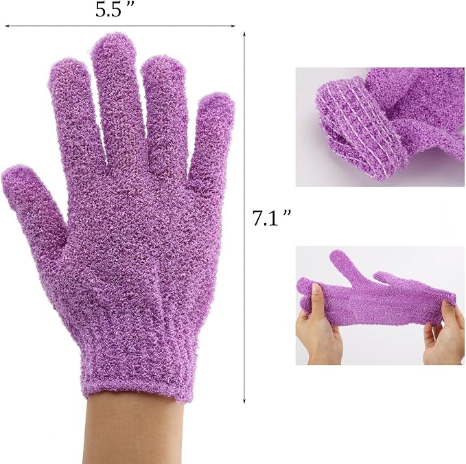BTYMS 24 Pcs Shower Exfoliating Gloves Hand Exfoliating Glove Body Scrubber - Image 2