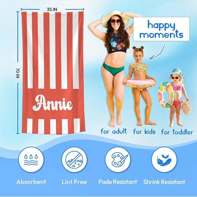 JML Personalized Beach Towel - Image 3