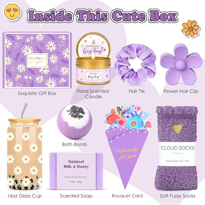 Gift Baskets for Women Unique Birthday Gifts for Women self care cheer up gifts - Image 7