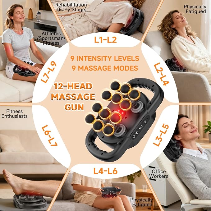 12 Head Massage Gun Deep Tissue - Image 8