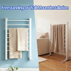 Heated Towel Rack with Timer, 8-Bar Electric Towel Warmer - Image 2