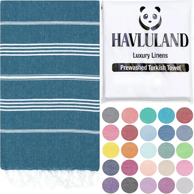 HAVLULAND Turkish Beach Towels, Oversized 40"x72" Turkish Bath Towel, Highly by Havluland