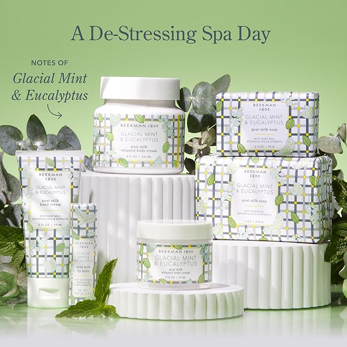 Beekman 1802 Goat Milk Hand Cream – Glacial Mint & Eucalyptus – Scented – 2 oz - Image 4