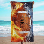 Personalized Beach Towel With Name, Custom Beach Towel with Text, Customized by JML