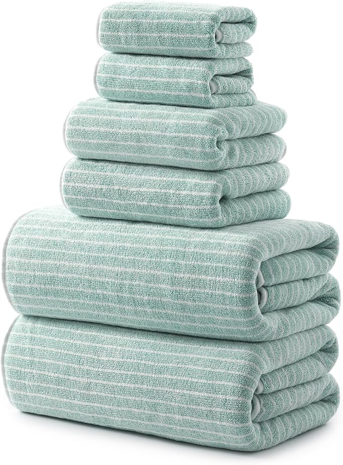 REDKISS Ultra Soft Bath Towels Set of 6 Large 35"x70" | 100% Microfiber by REDKISSOnline