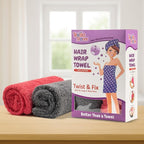 Textila 100% Cotton Hair Wrap Towels - Image 2