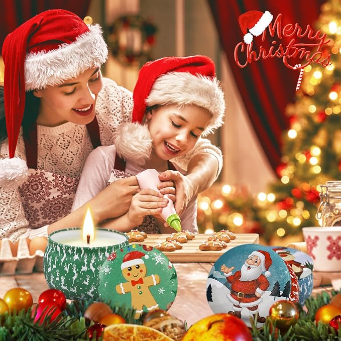 Christmas Candles Gifts for Women, 4 Pack Scented Candles Set, 120 Hour Long - Image 7