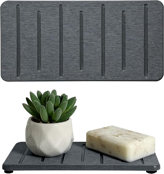 2PCS Water Absorbing Stone Tray by YEECOPON
