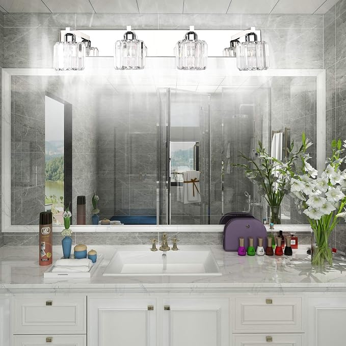 Aipsun Crystal Bathroom Vanity Light Modern Vanity Lighting Fixtures Crystal - Image 3