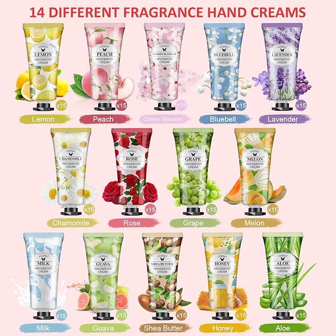 VESPRO 210 Pack Moisturizing Hand Cream Gifts Set, Mothers Day Gifts, Hand - Image 4