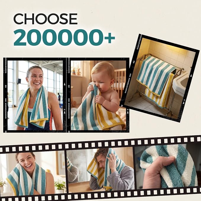REDKISS 2-Pack Striped Hand Towels - Image 7