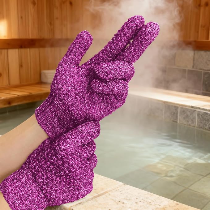 Evridwear Exfoliating Dual Texture Bath Gloves - Image 6