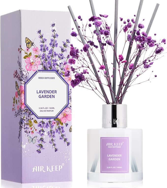 Airkeep Reed Diffuser Set, 3.38 fl oz by Airkeep