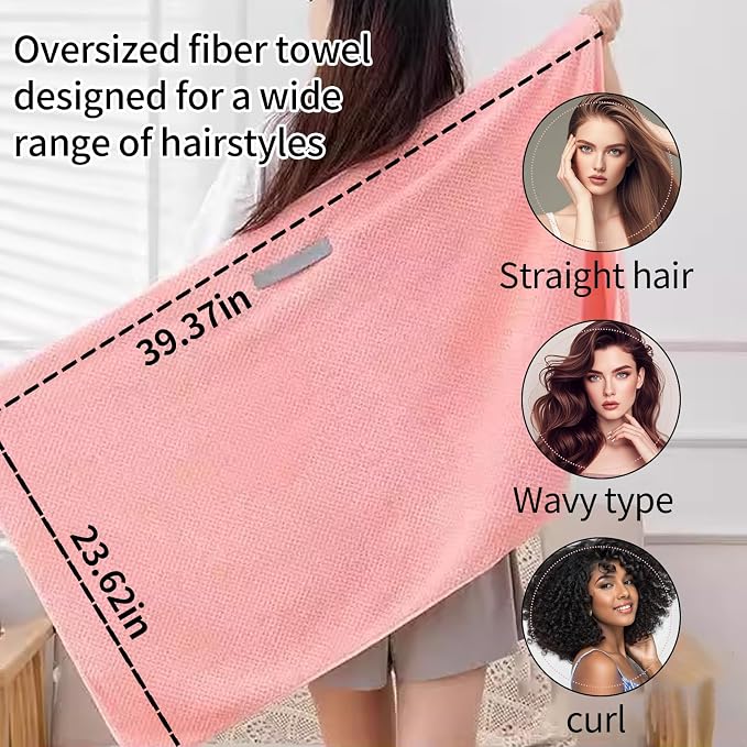 2 PCS Extra Large Hair Towel Wrap - Image 3