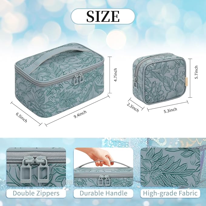 OCHEAL Makeup Bag Set, Portable Travel Makeup Bags Cosmetic Organizer Bag - Image 4