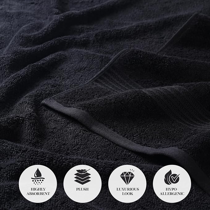 Superior Egyptian Cotton 8-Piece Towel Set, Guest Bath Decor Essentials - Image 8