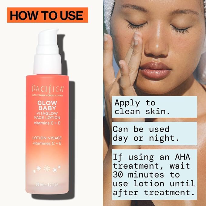 Pacifica Vitamin C Face Lotion Glow Baby VitaGlow Face Moisturizer Glow Recipe - Image 9
