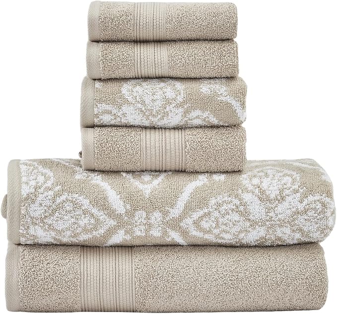Modern Threads Amaris 6-Piece Reversible Yarn Dyed Jacquard Towel Set by ModernThreads