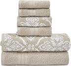 Modern Threads Amaris 6-Piece Reversible Yarn Dyed Jacquard Towel Set by ModernThreads