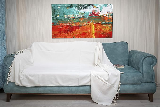 Bersuse 100% Cotton Milas XL Throw Blanket - Image 3