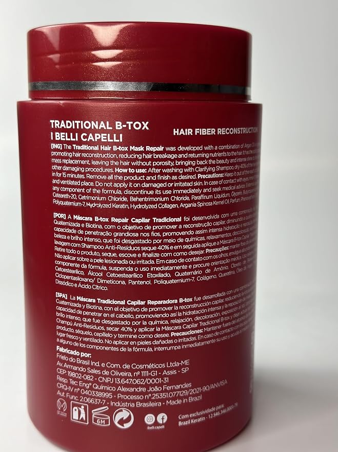 I Belli Capelli Ravenna Hair Treatment Kit- 1kg/35.2 oz B-tox Hair Mask + - Image 14