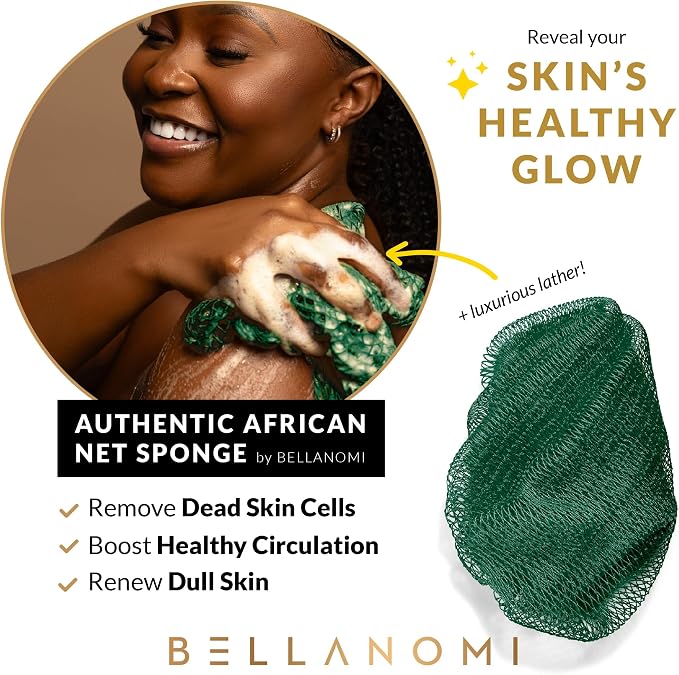Bellanomi African Exfoliating Net Sponge, Ethically sourced from Nigeria - Image 4