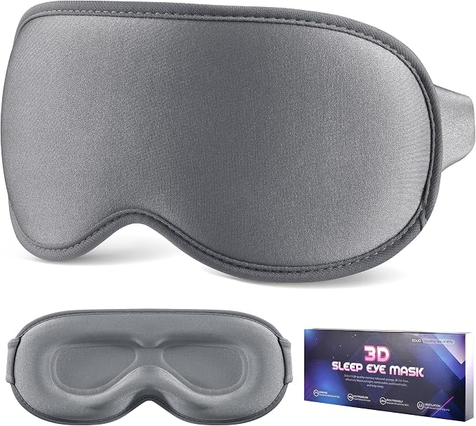 Sleep Mask for Side Sleeper Women Men, Eye Mask for Sleeping Light Blocking by VENMATE