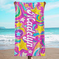 JML Custom Beach Towel with Name, Personalized Microfiber Beach Towel with Name by JML