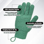 Evridwear Exfoliating Recycled Yarn Eco-Friendly Bath Gloves - Image 7