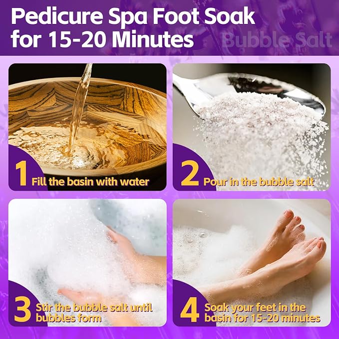 Pedicure Foot Soak, Foot Spa Soak, Pedicure Kit, Bubble Foot Bath - Image 2